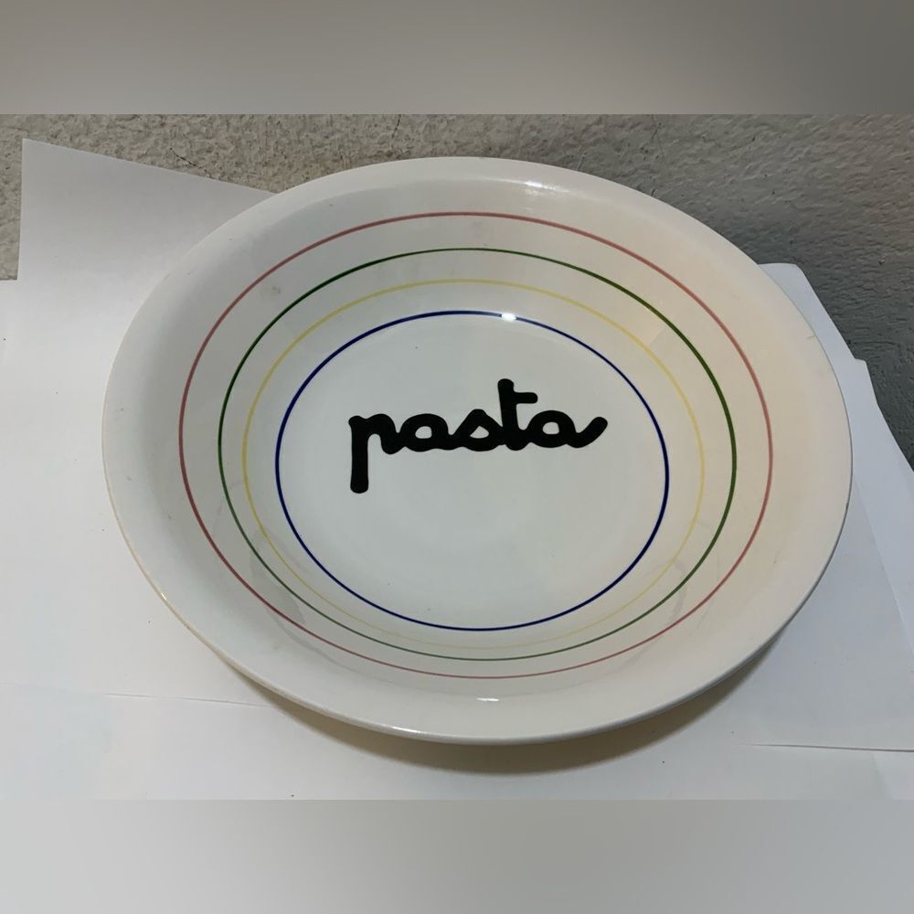 Vintage Hankook Pasta Serving Bowl in Primary Colors Korea G21